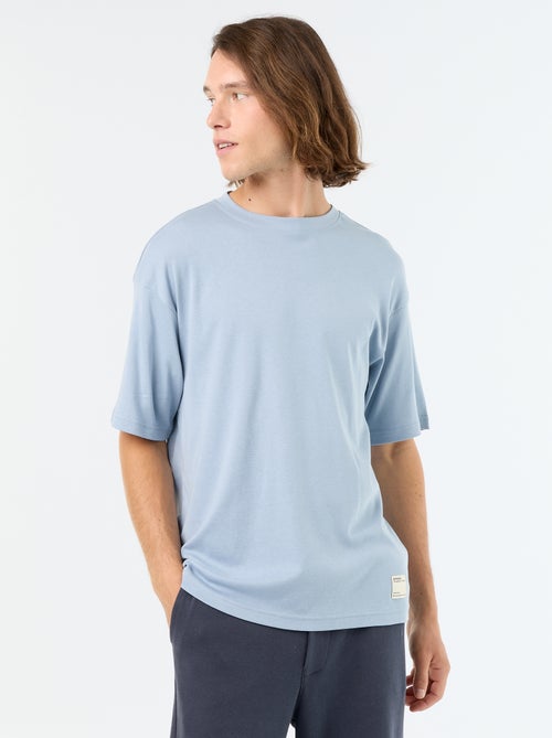 Einfarbiges T-Shirt mit kurzen Ärmeln und Rundhalsausschnitt - Kiabi