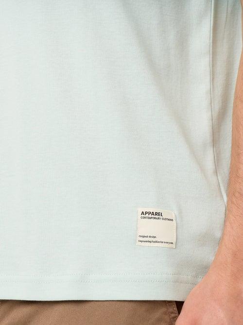Einfarbiges T-Shirt mit kurzen Ärmeln und Rundhalsausschnitt - Kiabi