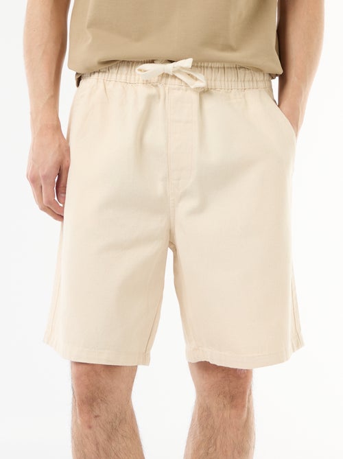 Elastic Waist Denim Bermuda Shorts - Kiabi