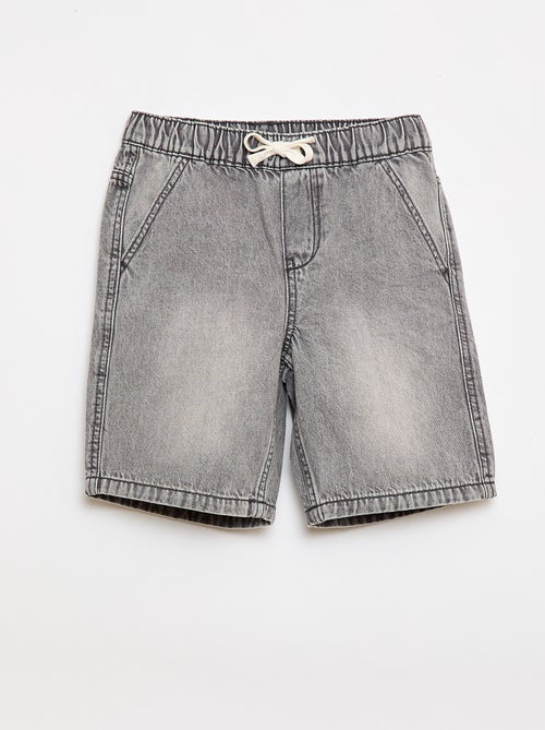 Elasticated Denim Shorts - Kiabi