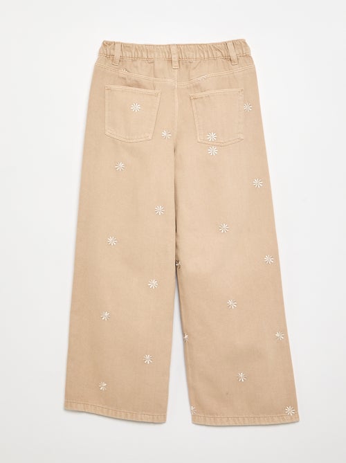 Embroidered Denim Pants - Kiabi