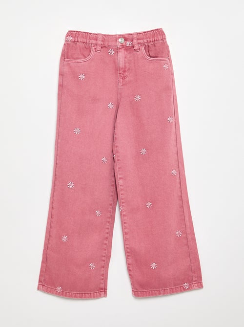 Embroidered Denim Pants - Kiabi