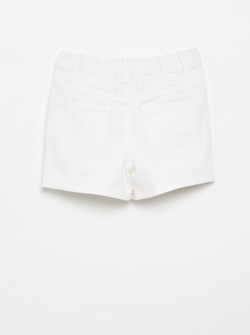Embroidered denim shorts - Kiabi