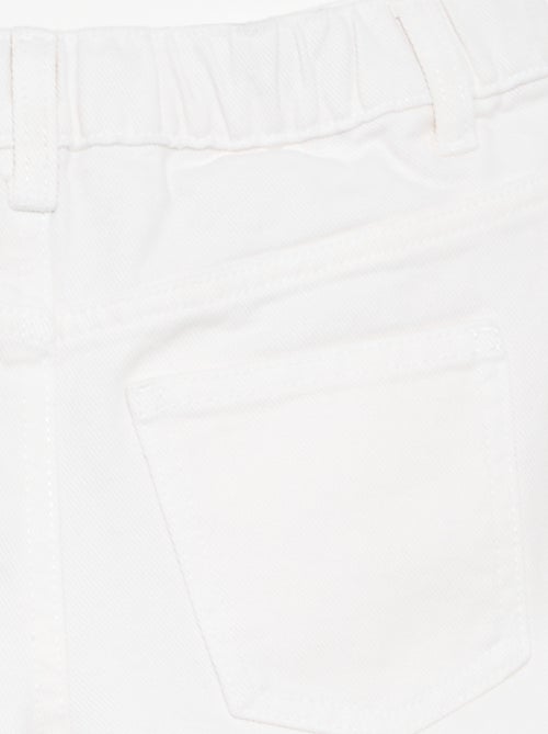 Embroidered denim shorts - Kiabi