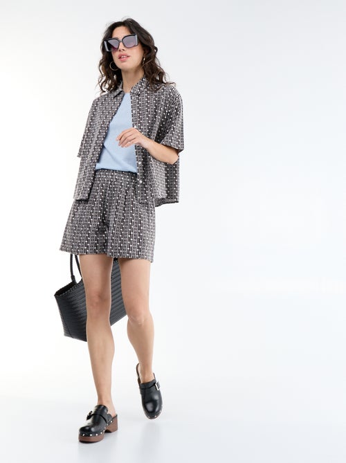 Embroidered elasticated waist shorts - Kiabi