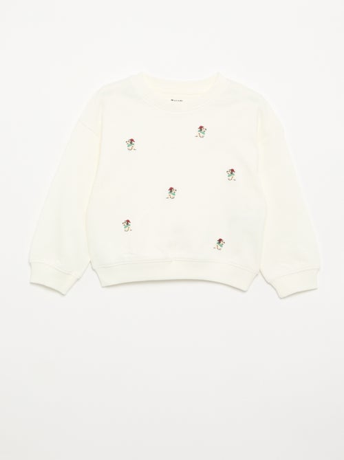Embroidered French Terry Sweatshirt - Kiabi