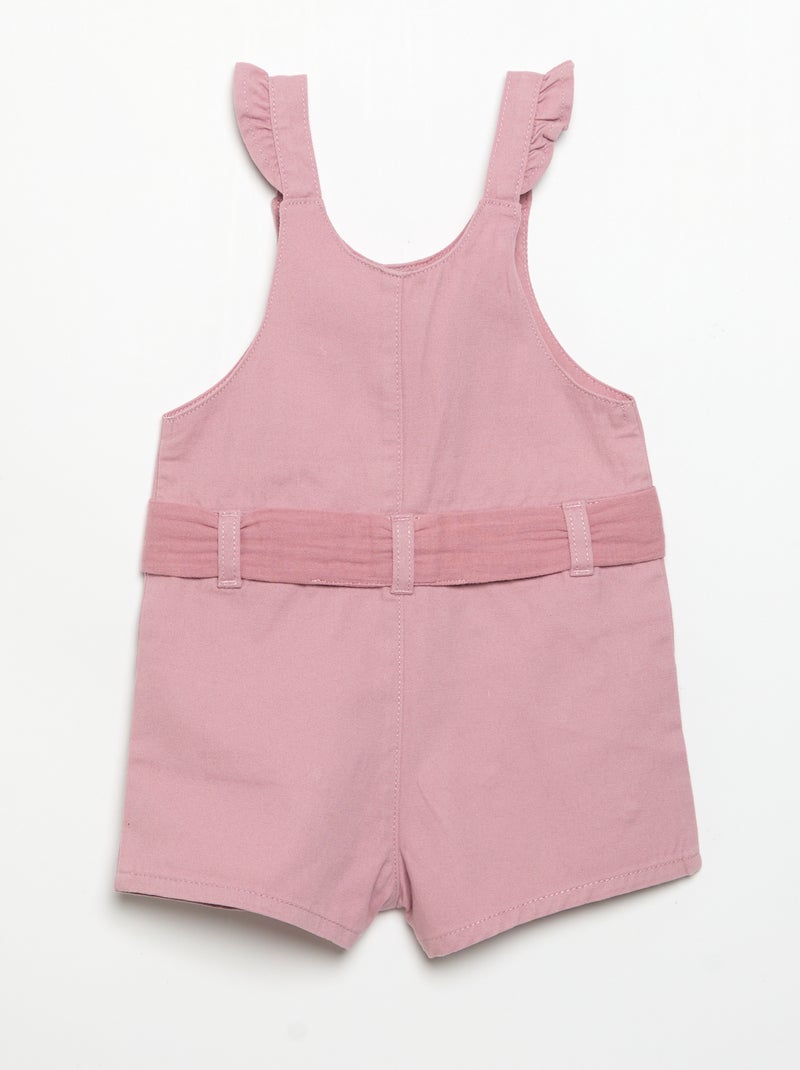 Embroidered Romper Pink - Kiabi