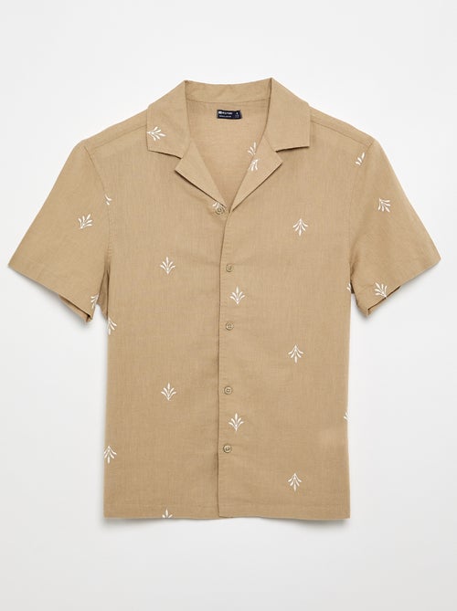 Embroidered Short-Sleeved Shirt - Kiabi