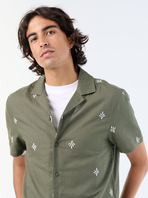 Embroidered Short-Sleeved Shirt - Kiabi