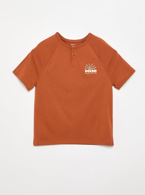 Embroidered short-sleeved T-shirt - Kiabi