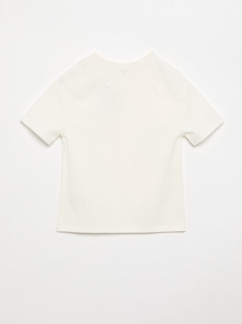 Embroidered short-sleeved T-shirt - Kiabi