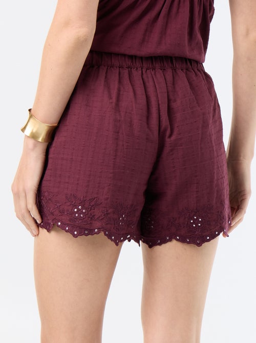Embroidered Shorts with Mirror Sequins - Kiabi