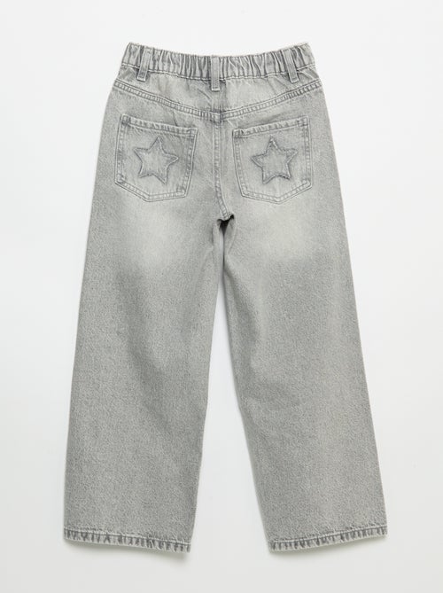Embroidered Wide Leg Trousers - Kiabi