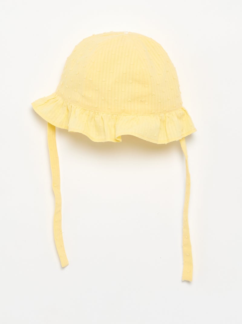 Ensemble 2 pièces - barboteuse + chapeau Jaune - Kiabi