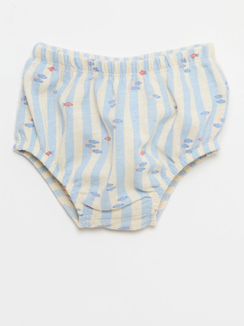 Ensemble 2 pièces - body + short Bleu - Kiabi