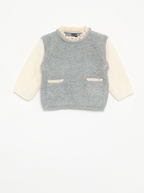 Ensemble 2 pièces - pull 2 en 1 + legging - Kiabi