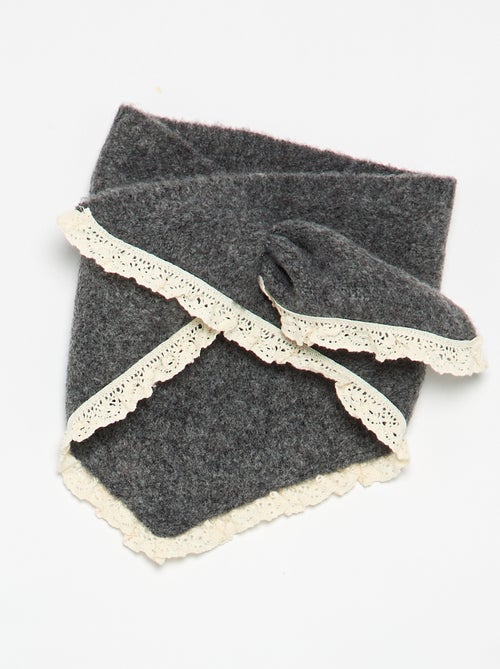 Ensemble 2 pièces - pull + foulard avec détails en macramé - Kiabi