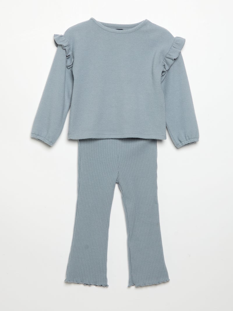 Ensemble 2 pièces - pull + legging Bleu - Kiabi