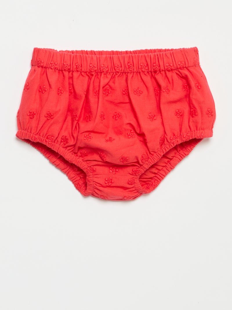 Ensemble 2 pièces - robe sans manches + culotte Rouge - Kiabi