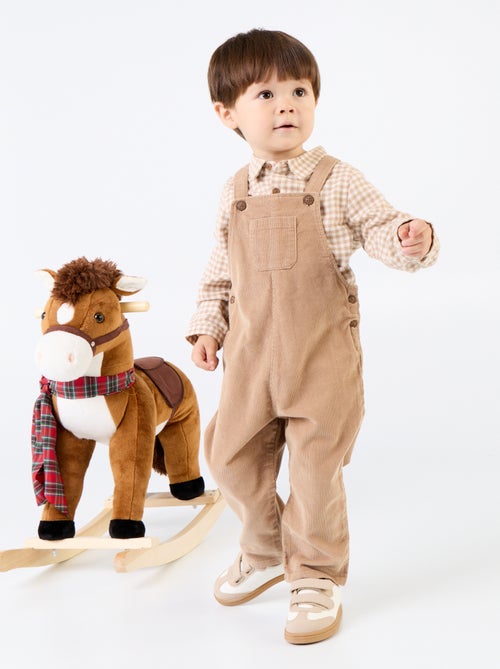 Ensemble 2 pièces - Salopette longue + Chemise à manches longues - Kiabi