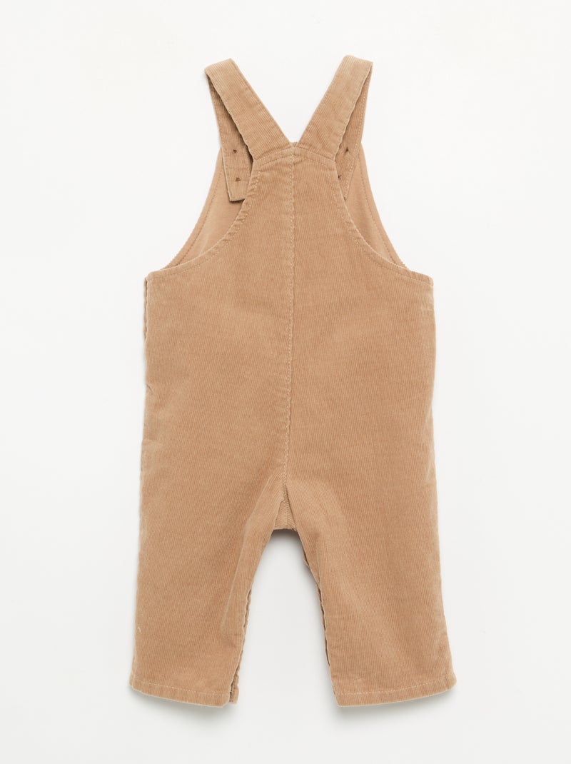 Ensemble 2 pièces - Salopette longue + Chemise à manches longues Beige - Kiabi