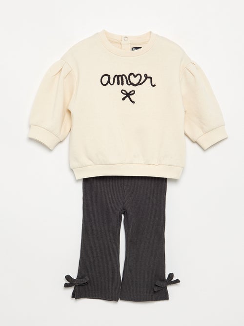 Ensemble 2 pièces - sweat + pantalon - Kiabi Ensemble 2 pièces - sweat + pantalon - Kiabi