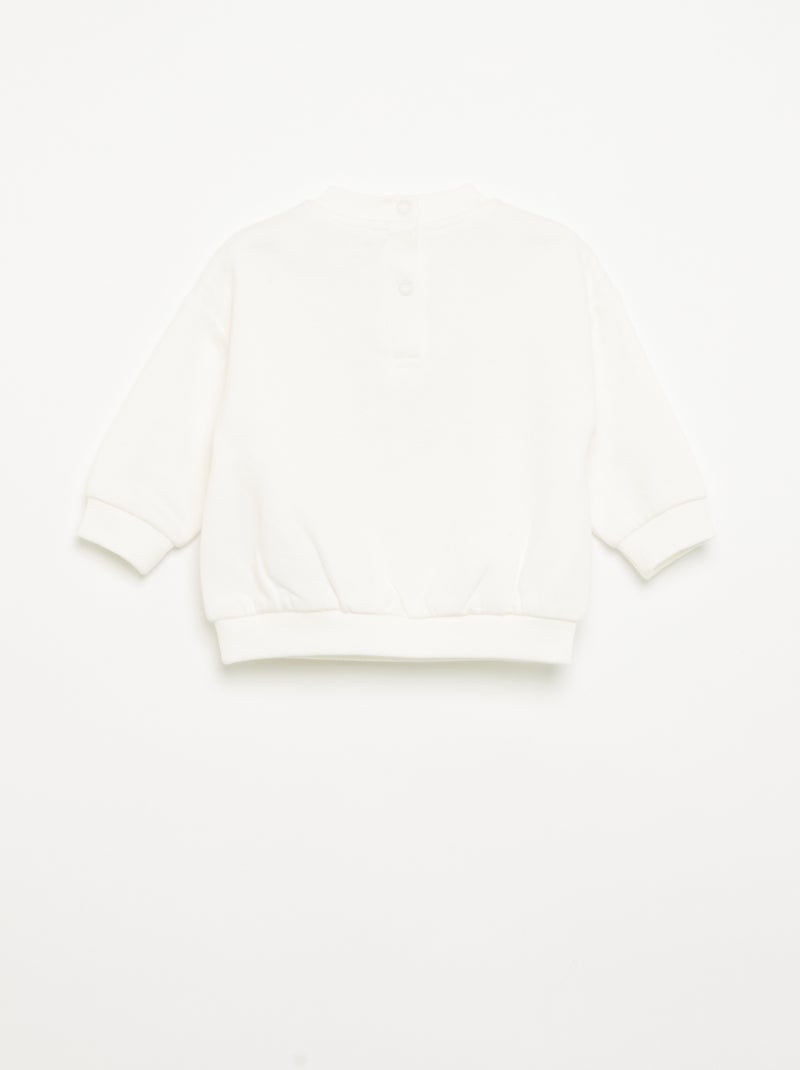 Ensemble 2 pièces - Sweat + pantalon Blanc - Kiabi