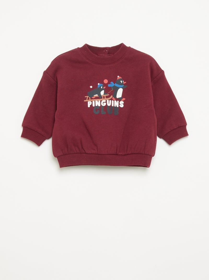Ensemble 2 pièces - Sweat + pantalon Bordeaux - Kiabi