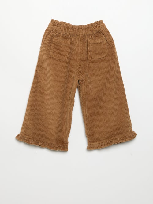 Ensemble 2 pièces - T-shirt + pantalon en velours - Kiabi