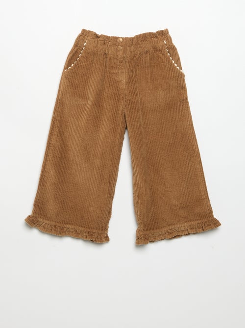Ensemble 2 pièces - T-shirt + pantalon en velours - Kiabi