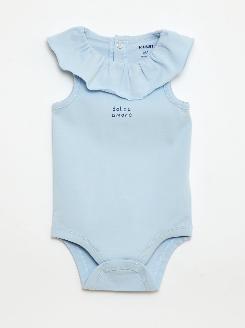 Ensemble 2 pièces body + culotte Bleu - Kiabi