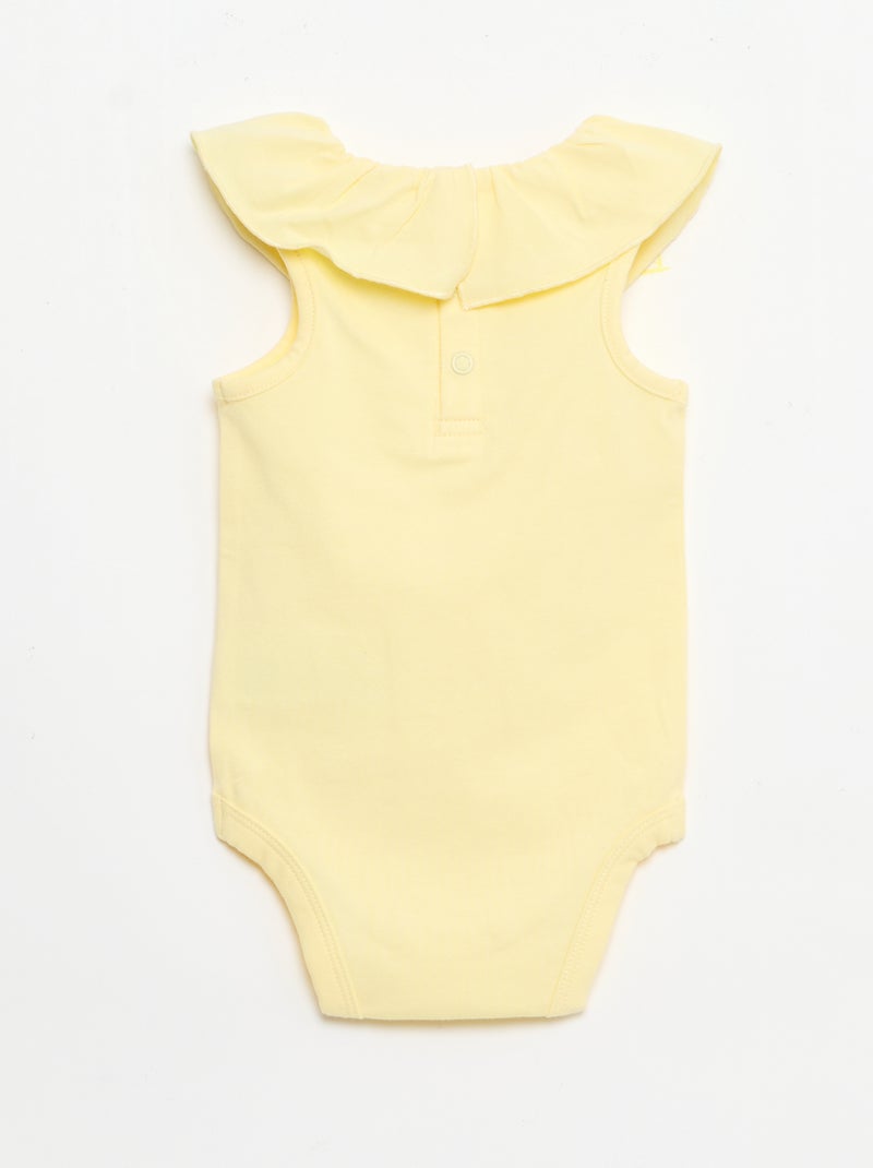 Ensemble 2 pièces body + culotte Jaune - Kiabi