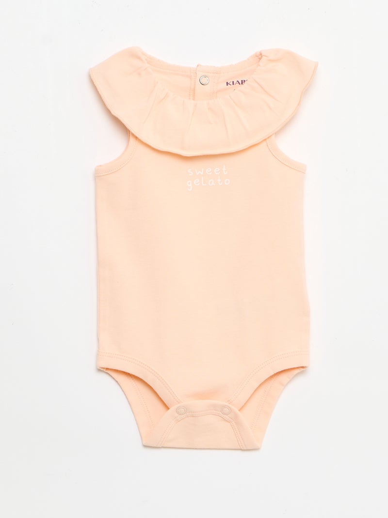 Ensemble 2 pièces body + culotte Rose - Kiabi