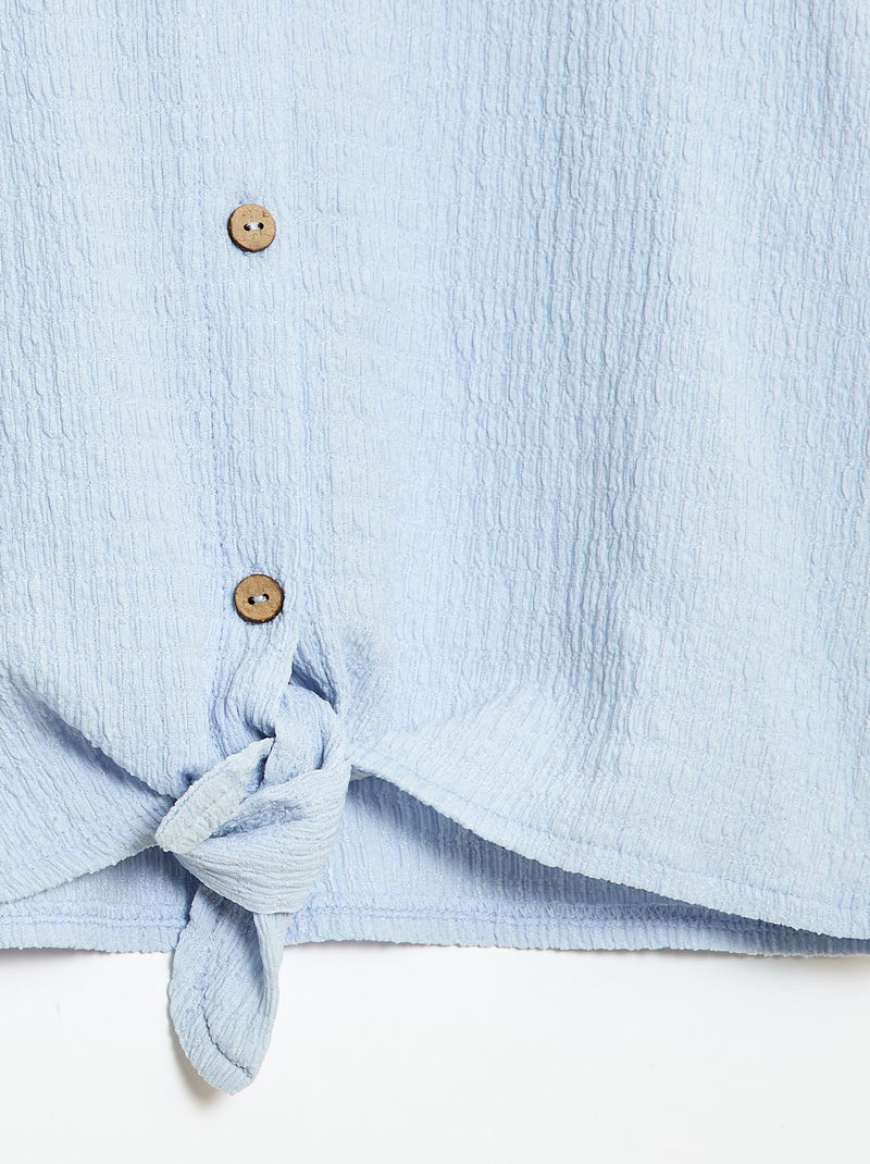 Ensemble 2 pièces chemise + pantalon large Bleu - Kiabi