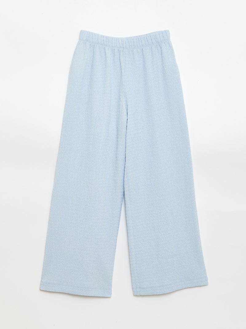 Ensemble 2 pièces chemise + pantalon large Bleu - Kiabi