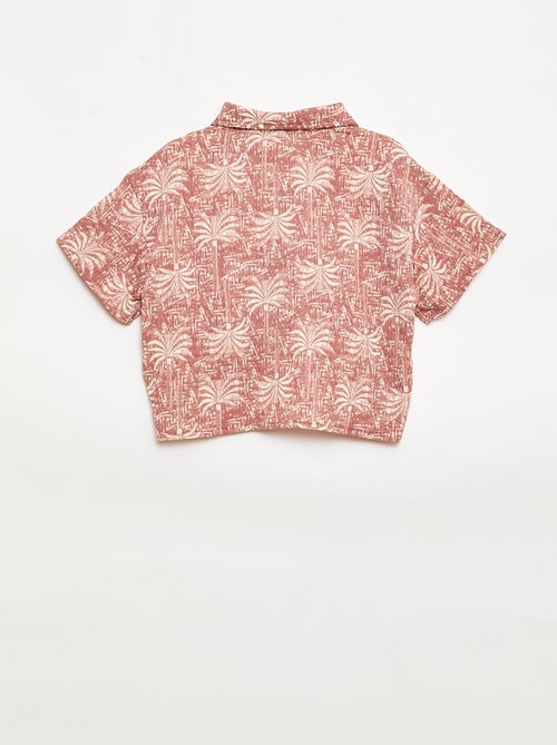 Ensemble 2 pièces chemise + pantalon large - Kiabi