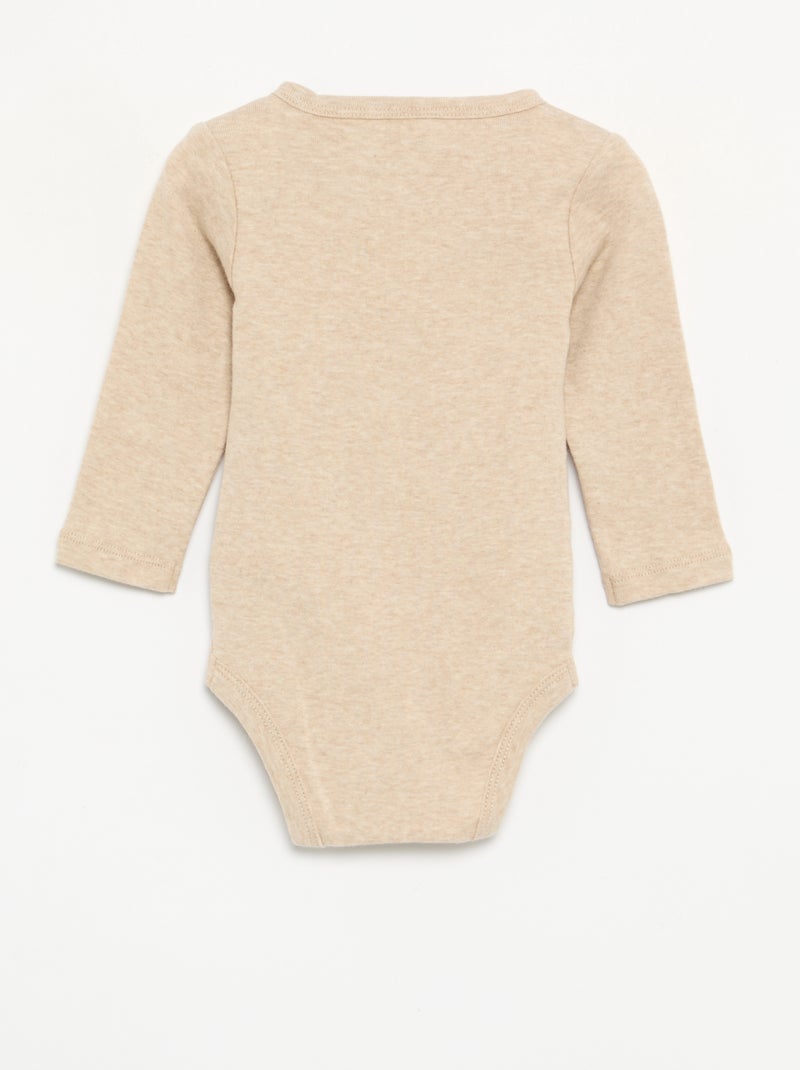 Ensemble 2 pièces de Noël - Body à manches longues + legging Beige - Kiabi