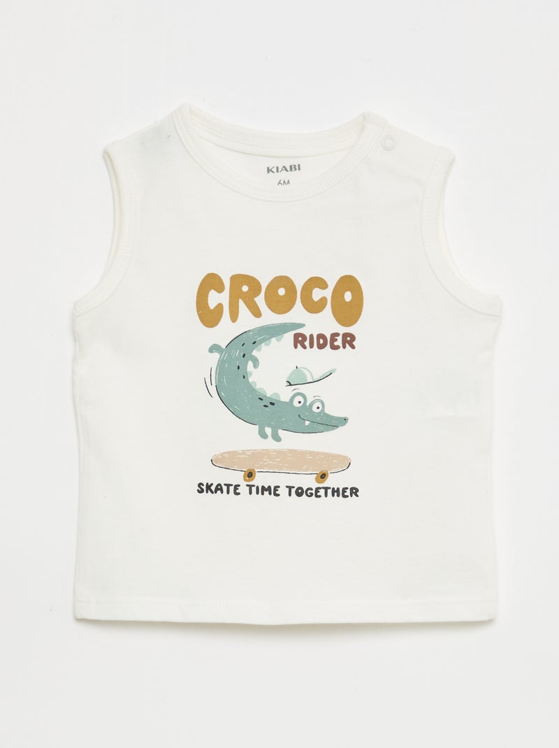 Ensemble 2 pièces débardeur + short Blanc - Kiabi