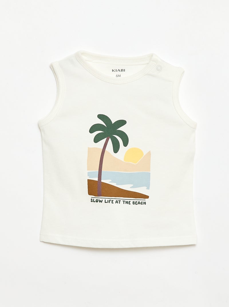 Ensemble 2 pièces débardeur + short Blanc - Kiabi