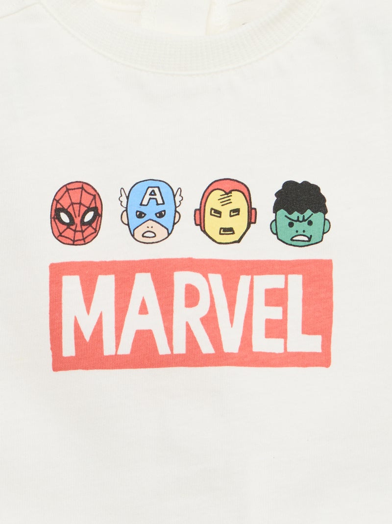 Ensemble 2 pièces débardeur + short 'Marvel' Blanc - Kiabi