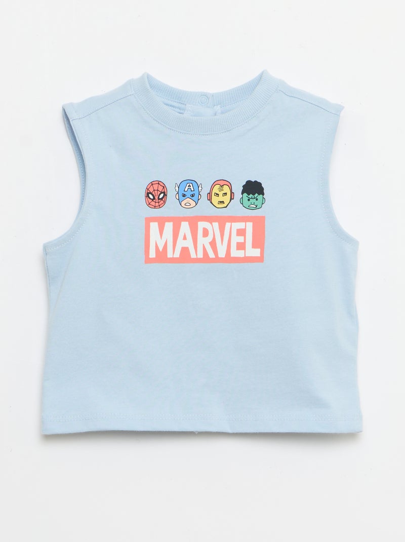 Ensemble 2 pièces débardeur + short 'Marvel' Bleu - Kiabi