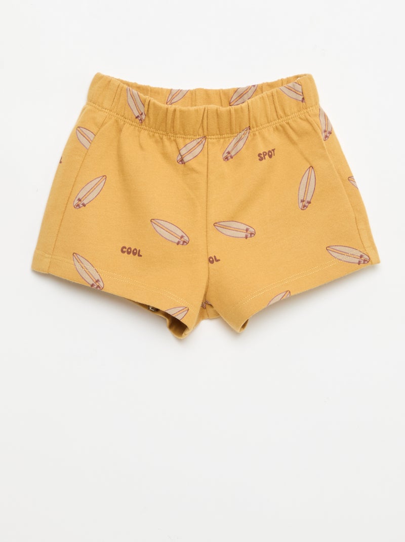 Ensemble 2 pièces en coton  T-shirt + short Blanc - Kiabi