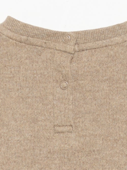 Ensemble 2 pièces en maille côtelée - Sweat + pantalon - Kiabi