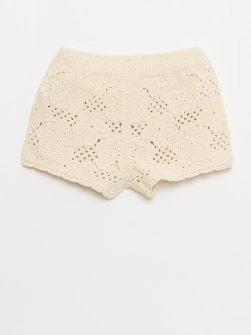 Ensemble 2 pièces en maille crochet - top + short - Kiabi