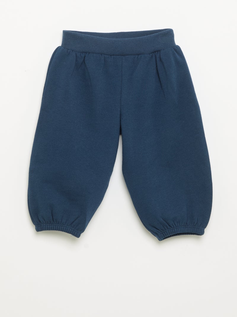 Ensemble 2 pièces en polaire - sweat + pantalon de jogging Marine - Kiabi