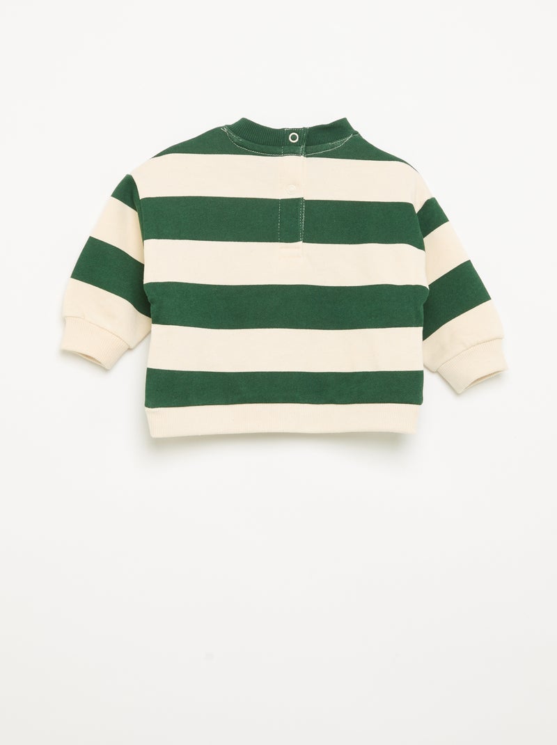 Ensemble 2 pièces en polaire - sweat + pantalon de jogging Vert foncé - Kiabi