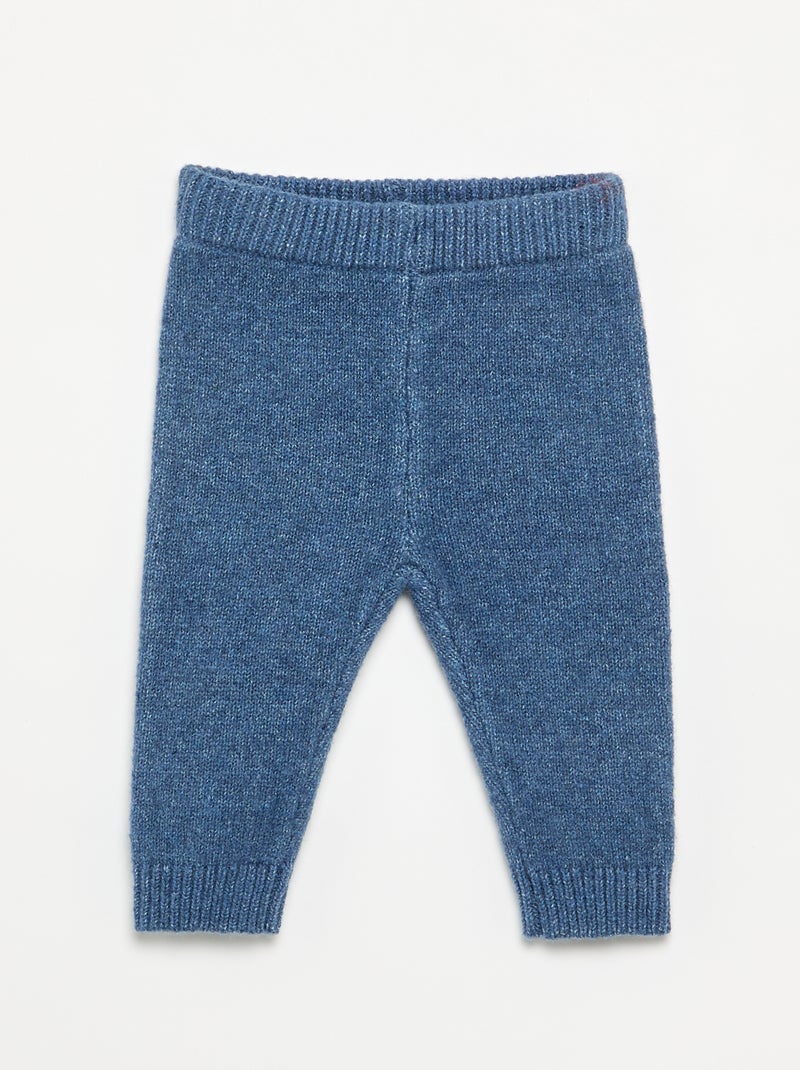 Ensemble 2 pièces en tricot - pull + legging Bleu - Kiabi