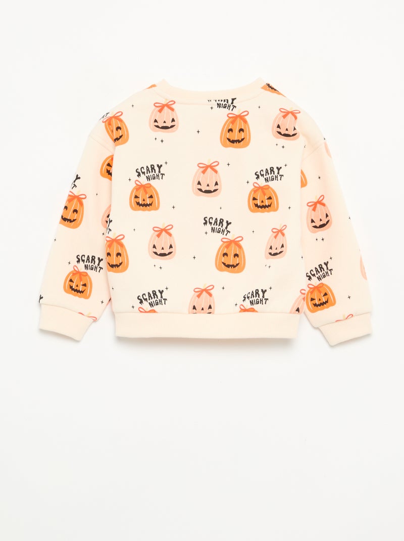 Ensemble 2 pièces 'Halloween' - Sweat + legging Beige - Kiabi