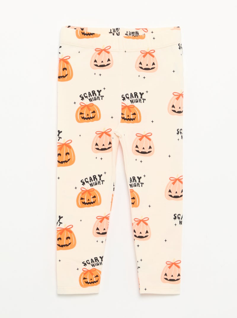Ensemble 2 pièces 'Halloween' - Sweat + legging Beige - Kiabi