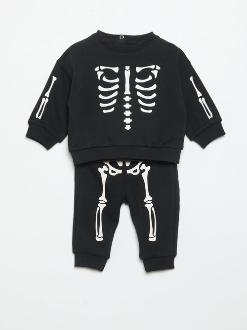 Ensemble 2 pièces 'Halloween' - Sweat + pantalon de jogging - Kiabi